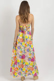Strapless Floral Print Maxi Sundress