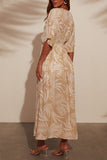 V-Neck Maxi Dress with Side Slits
