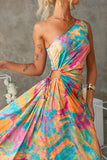 One-Shoulder Floral Maxi Dress