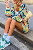 Vibrant Multi-Stripe Cardigan