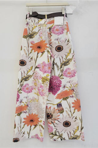 Floral Straight Leg Jeans