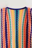 Vibrant Multi-Stripe Cardigan