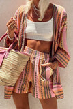 Bohemian Striped Shorts and Top Set