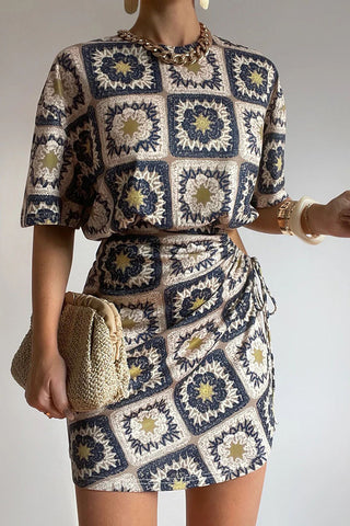 Geometric Patterned Casual Dress