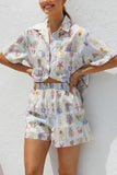 Printed Relaxed Fit Two-Piece Set