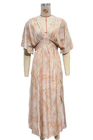 V-Neck Maxi Dress with Side Slits