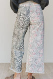 Patterned Straight-Leg Jeans