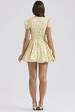 Floral Puff Sleeve Mini Dress