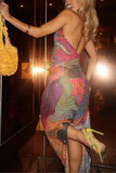 Halter Neck Sheer Casual Dress