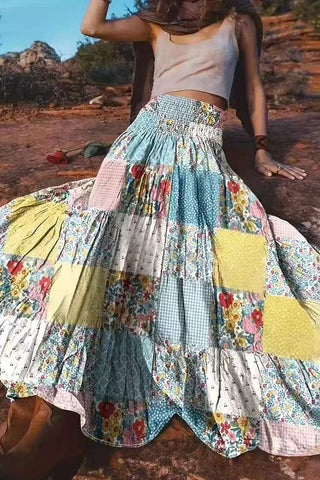 Patchwork Maxi Skirt