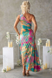 One-Shoulder Floral Maxi Dress