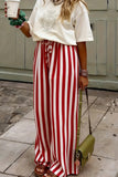 Striped Wide-Leg Casual Pants