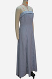 Strapless Striped Casual Maxi Dress