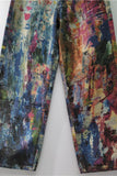 Artistic Straight-Leg Denim Pants