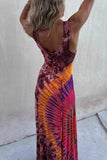 Tie-Dye Sleeveless Maxi Dress