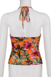 Tropical Halter Neck Tank Top