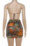 Printed Cut-Out Night Out Dress