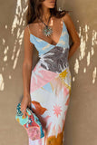 Flowing Printed Maxi Dress