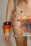 Strappy Tie-Dye Two-Piece Swim Set