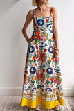 Floral Print Maxi Vacation Dress