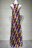 Geometric Pattern Maxi Dress