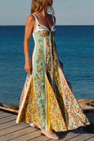 Vintage Floral Maxi Dress