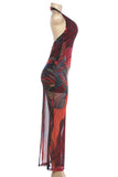 Halter Neck Sheer Casual Dress