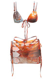 Strappy Tie-Dye Two-Piece Swim Set