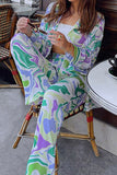 Swirl Print Relaxed Pants Set