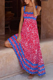 Scalloped-Trim Casual Maxi Dress
