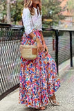 Floral Tiered Maxi Skirt