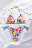 Floral Triangle Bikini Set