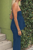Strapless Flare Pants Set