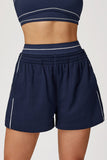 Elastic Waistband Athletic Shorts