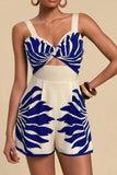 Zebra Print Cutout Romper
