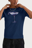 Graphic Cocktail Print T-Shirt