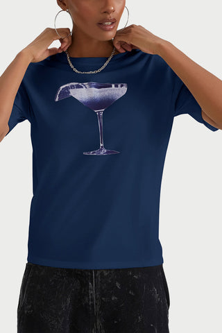 Graphic Cocktail Print T-Shirt