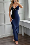 Scalloped Edge Bodycon Maxi Dress