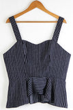 Striped Peplum Tank Top