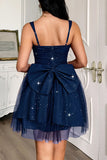 Sparkling Starry Casual Mini Dress
