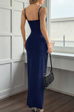 Scalloped Edge Bodycon Maxi Dress