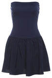 Strapless Ruched Casual Dress