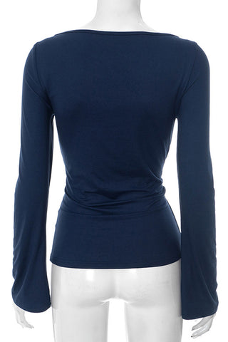 Long Sleeve Elegant Fitted T-Shirt
