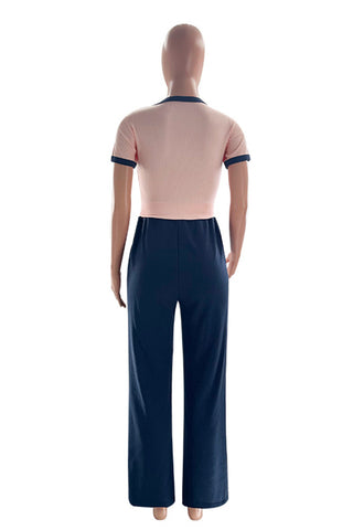 Crop Top and Wide-Leg Pants Set