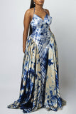 Tie-Dye Halter Maxi Dress