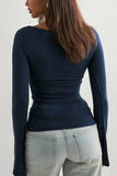Long Sleeve Elegant Fitted T-Shirt