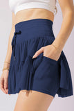 Layered Fringe Mini Skirt