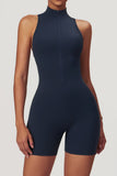 Sleeveless Zip Front Romper