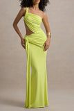 Cutout Maxi Dress with Ruched Details