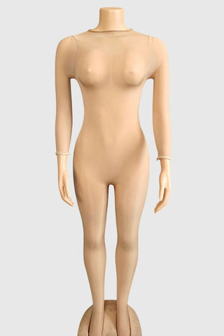 Sleek Long Sleeve Sheer Jumpsuit